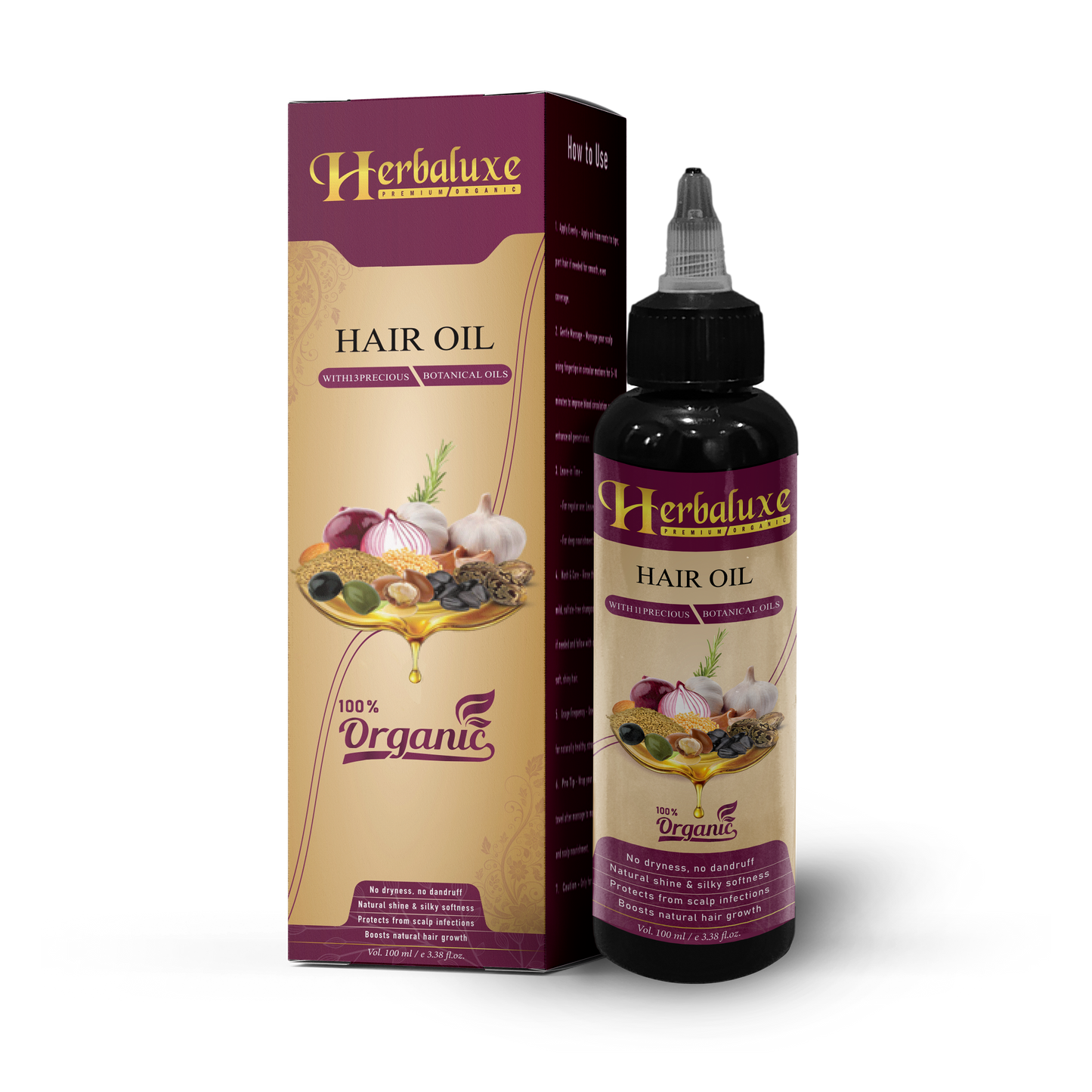 Herbaluxe Premium Organic Hair Oil